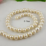 White 8-9MM Freshwater Pearl Loose Beads