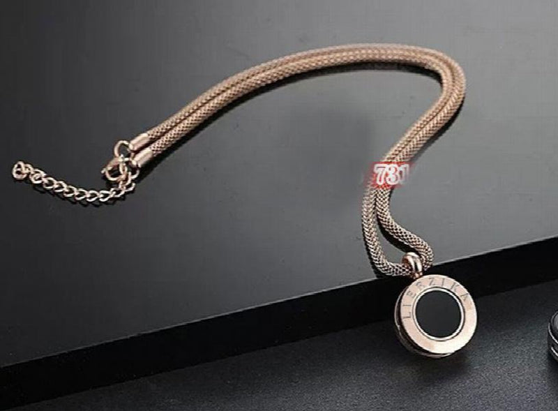 Stainless Steel Double Shell Thick Necklace