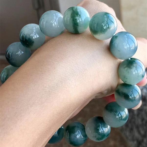 Zheru Jade Two-Tone Bracelet Men Women Jewelry