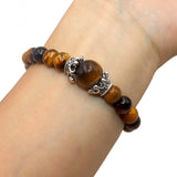 Agates Lapis Tiger Eye Jades Stone Crown Bracelet