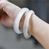 Zheru Agate Chalcedony Bracelet 54-64mm for Mother & Girlfriend