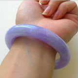 Zheru Natural Light Purple Burmese Jade Bangle Princess Gift