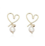 Heart Coin Pearl Earrings Real Freshwater Pearls Silver Fine Jewelry