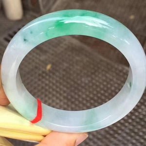 Natural Green Burmese Jade Princess Bracelet 54-64mm