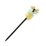 Muylinda Chinese Style Ancient Costume Hairpin Wooden Jade Flower Wooden Hairpin