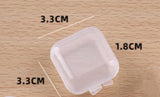 Small Transparent Plastic Storage Containers with Hinged Cover