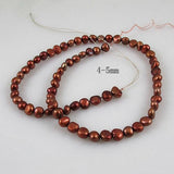 Coffee Baroque AA 4-5MM Freshwater Pearl Full Strand DIY Making