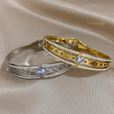 Multicolor Rhinestone Zircon Bangle Bracelet Women Waterproof Jewelry