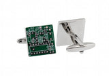 Sunnylink Men's Green Circuit Board Cufflinks for Shirt L1026