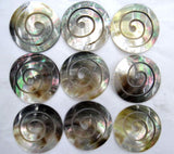 Quartz Crystal Abalone Shell Flower Pendant DIY Jewelry Necklace 6PCS