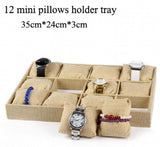 Fabric Jewelry Box Jewelry Display Holder Bracelet Ring Earring Tray Case