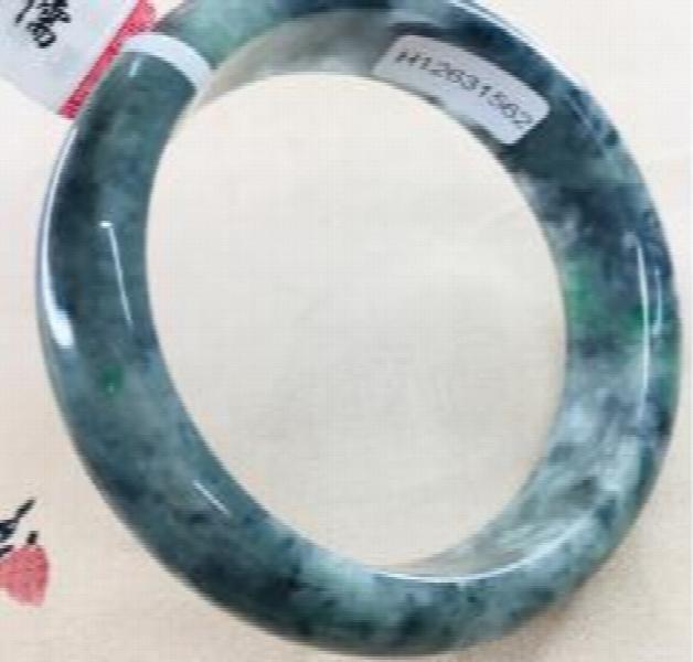 Zheru Jewelry Natural Jadeite Bracelet Dark Green 54-62mm Female Gift