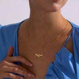 Arabic Name Plate Necklace Stainless/Arabic Calligraphy Name Necklace Gold