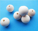 100pcs 20mm Natural Wood Spacer Beads Charm Finding DIY Jewelry Making