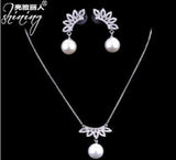 Korean East Gate Jewelry Zircon Pearl Earrings