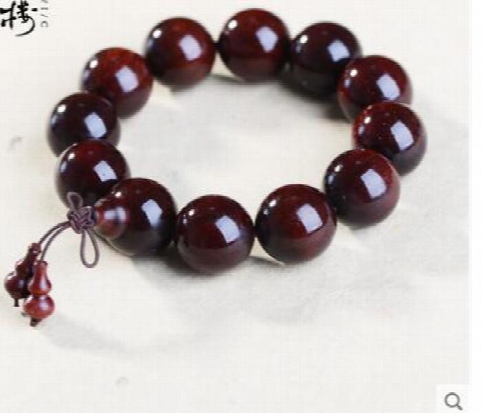 Small Leaf Red Sandalwood Bracelet 108 Beads Men Women