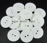 400pcs 18mm Round Plain Buttons Sewing Craft Scrapbooking Resin Beads