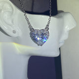 Heart-shaped Zircon Choker Pendant Necklace for Women