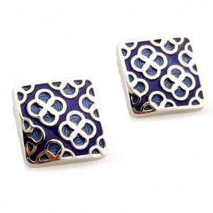 Enamel Flower Cufflink Epoxy Cuff Link