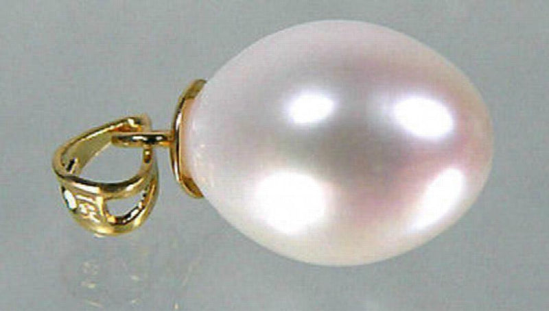 South Sea Pearl Drop Pendant in 14K with Chain
