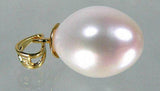 South Sea Pearl Drop Pendant in 14K with Chain