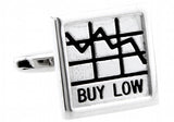 Men's Equity Market Cufflinks - Buy Low & Sell High - Gift For Men