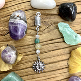 Crystal Hair Beads Sun Moon Dragonfly Leaf Hair Accessories Cuff Hair Ring