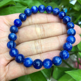 Natural Kyanite Bracelet Round Beads Crystal Healing Stone Jewelry