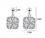 925 Silver Asscher Cut Moissanite Diamond Stud Earrings
