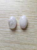 110pcs Acrylic Marble Effect Oval Flat Beads DIY Jewelry Making