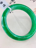 Zheru Jewelry Natural Jadeite Bracelet Green 54-62mm Princess Jade Bracelet