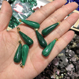 Natural Malachite Water Drop Pendant Crystal Healing Stone