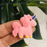 100PCS Mix Unicorn PVC Craft Flat Back DIY Boys Girls Shoes Charms