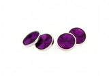 Men's Purple Round Cufflinks for Shirt J1103