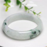 Zheru Jewelry Natural Myanmar Jadeite Flower Bracelet 54-64mm