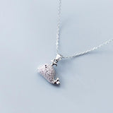 S925 Sterling Silver Dolphin Pendant Necklace