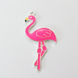 10pcs/lot Enamel Flamingo Pendants For Summery Jewelry