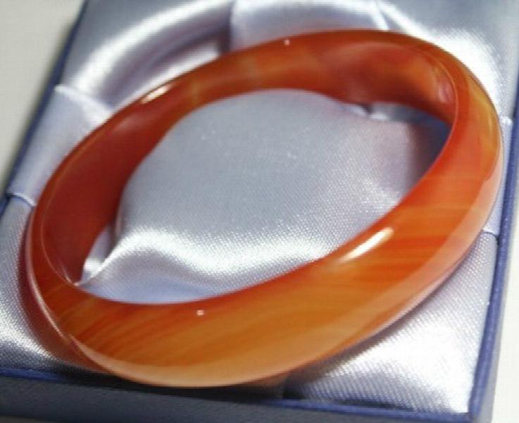 Natural Red Jade Bangle Bracelet 60mm