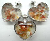 Tiger Eye Quartz Turquoise Gravel Stone Glass Pendant for DIY Jewelry Making