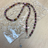 4MM Tourmaline Necklace Rainbow Gemstones S925 Silver Women Gift