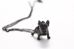Retro French Bulldog Pendant Necklace Christmas Gift
