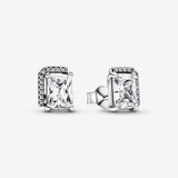 925 Silver Snowflake Zircon Earrings Wedding Jewelry