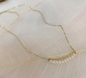French Retro Natural Freshwater Pearl Necklace Female Sweet