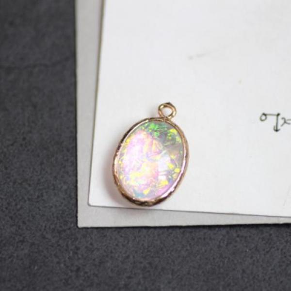 Enamel Geo Ovals Shape Alloy Charms for Jewelry Making