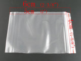 500 Transparent Zip Lock Plastic Bags 5x4cm for DIY Jewelry