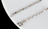 925 Sterling Silver Box Chain Necklace Set No Fade Gift