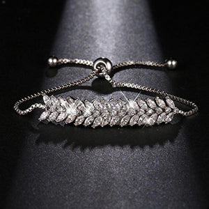 Adjustable CZ Marquise Cut Zircon Bracelet for Women