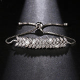 Adjustable CZ Marquise Cut Zircon Bracelet for Women