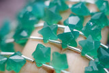 Green Chalcedony Star Shape Faceted 8mm Loose Beads for DIY Jewelry Making