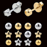 12Pairs Surgical Steel CZ Birthstone Earrings Crystal Studs
